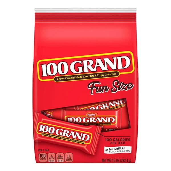 100 Grand Fun Size Candy Bars: 10-Ounce Bag 3 100 Grand Fun Size Candy Bars: 10-Ounce Bag