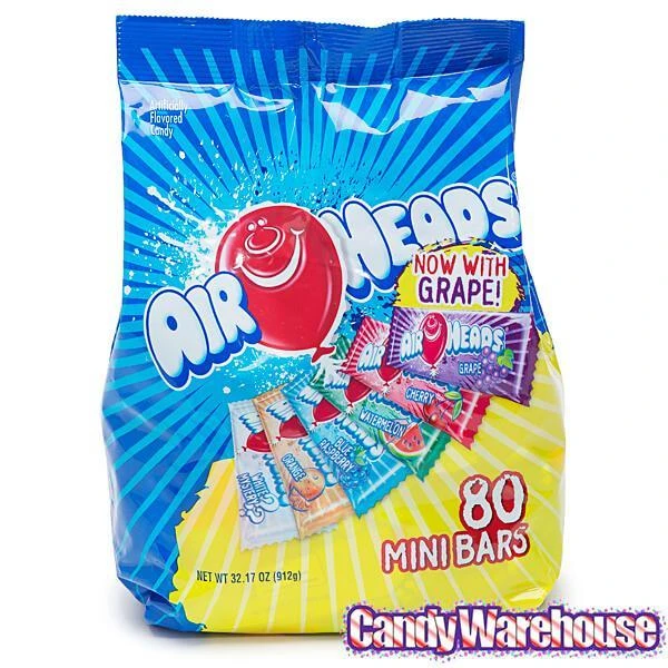 AirHeads Taffy Mini Candy Bars: 80-Piece Bag 5 AirHeads Taffy Mini Candy Bars: 80-Piece Bag - Image 3