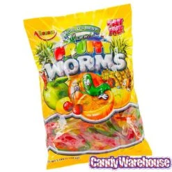 Albanese Assorted Fruit Gummy Worms: 5LB Bag -Candy Store albanese assorted fruit gummy worms 5lb bag candy warehouse 4