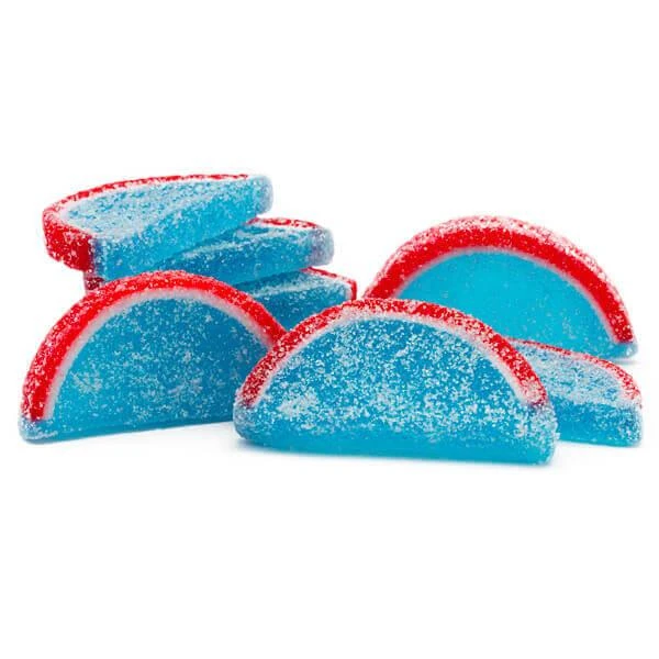 Albanese Candy Fruit Jell Slices - Blue Raspberry: 5LB Box 3 Albanese Candy Fruit Jell Slices - Blue Raspberry: 5LB Box