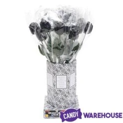Albert's Foiled Milk Chocolate Roses - Black: 20-Piece Bouquet -Candy Store albert s foiled milk chocolate roses black 20 piece bouquet candy warehouse 4