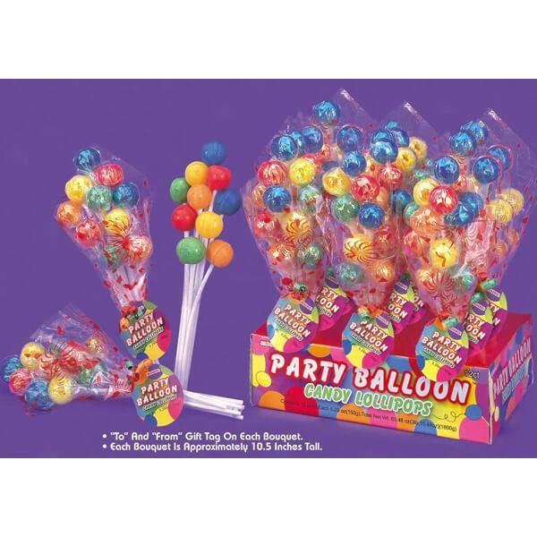 Albert's Party Balloons Lollipop Bouquets: 12-Piece Display 4 Albert's Party Balloons Lollipop Bouquets: 12-Piece Display - Image 2