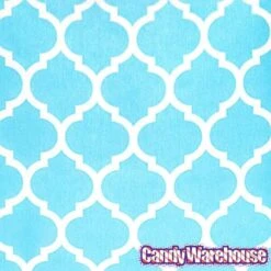 Aqua Blue Casablanca Pattern Candy Bags: 25-Piece Pack -Candy Store aqua blue casablanca pattern candy bags 25 piece pack candy warehouse 3