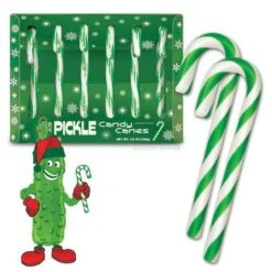 Archie McPhee Pickle Candy Canes: 6-Piece Box -Candy Store archie mcphee pickle candy canes 6 piece box candy warehouse 3