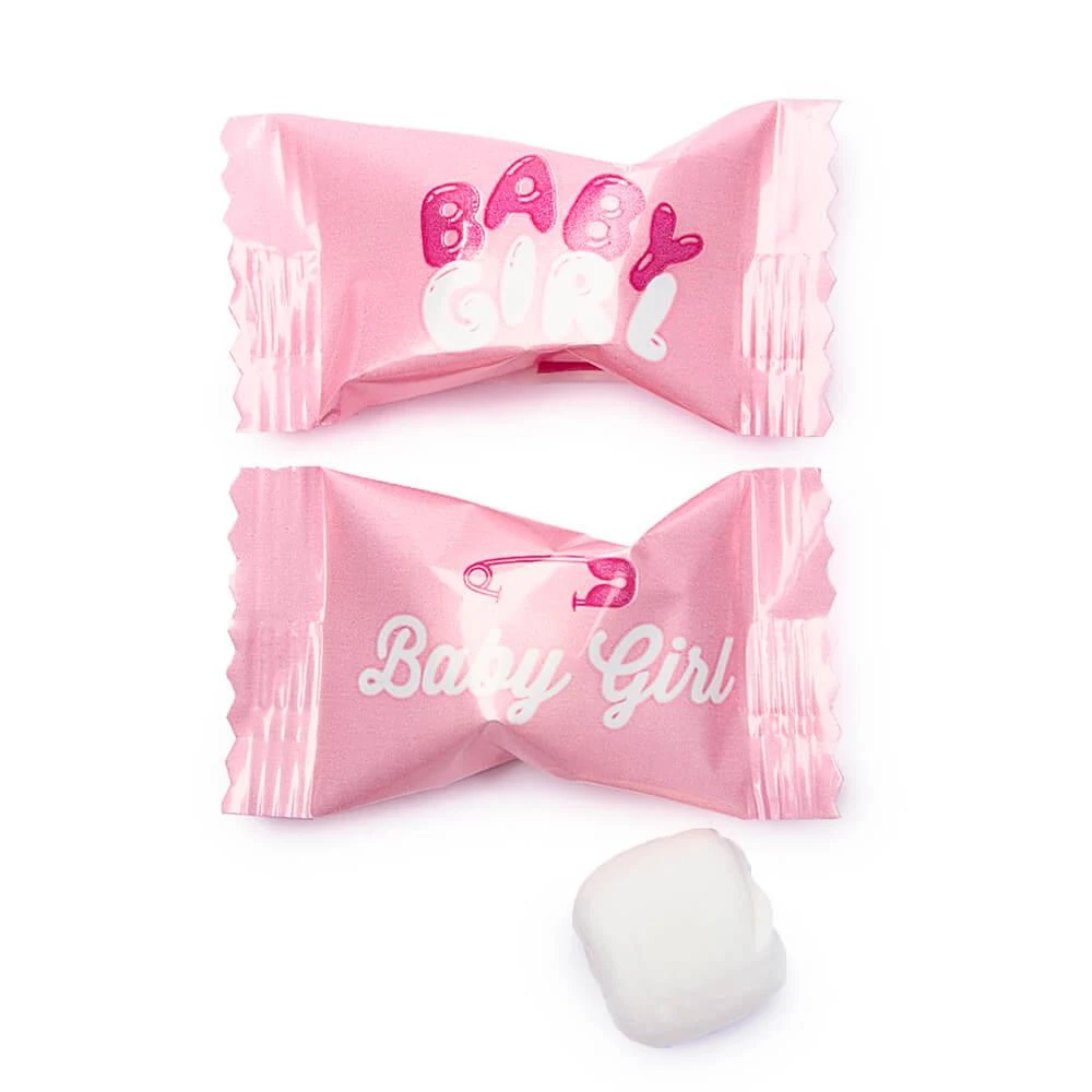 Baby Shower - Baby Girl Wrapped Buttermint Creams: 300-Piece Case 3 Baby Shower - Baby Girl Wrapped Buttermint Creams: 300-Piece Case