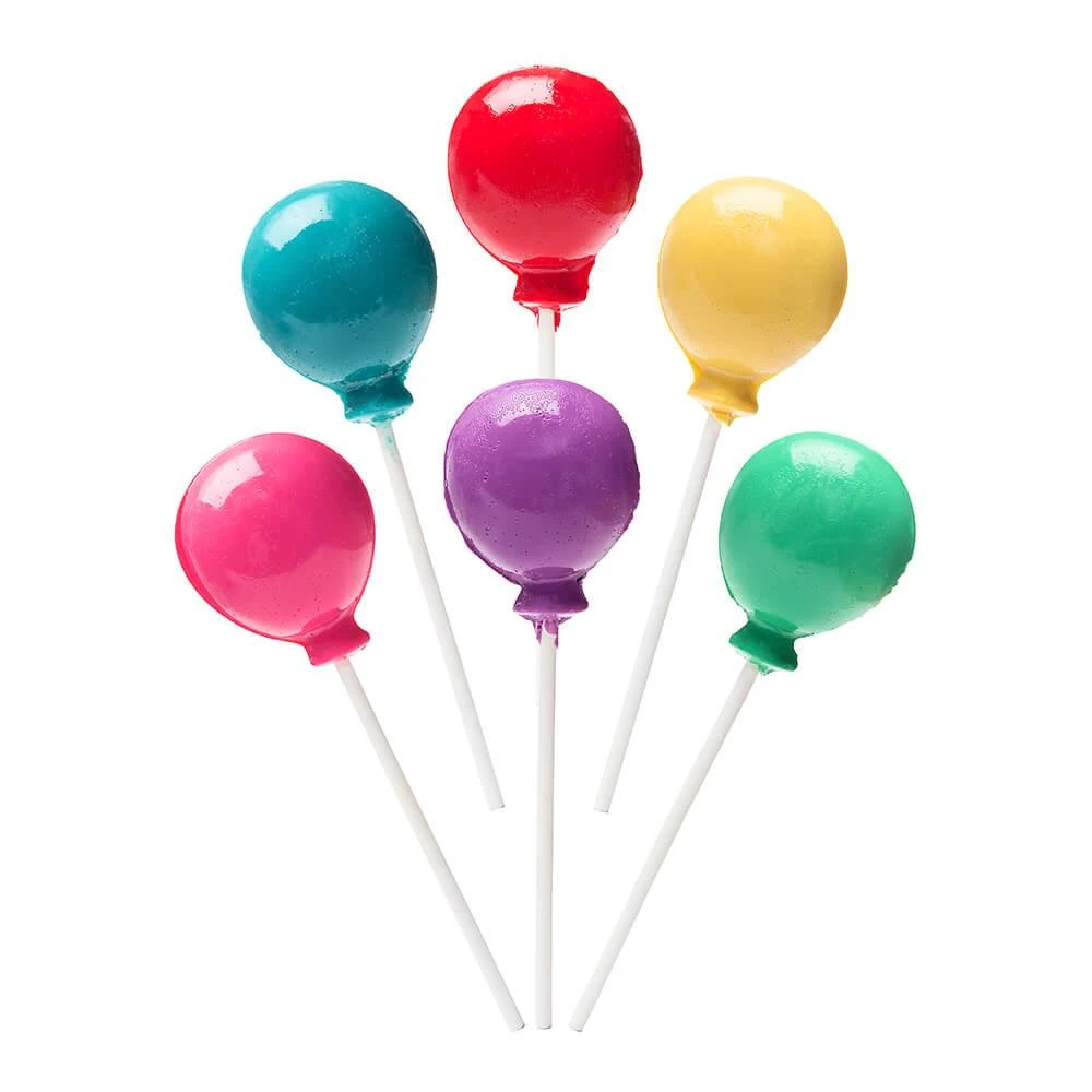 Balloons Hard Candy Lollipops: 12-Piece Pack 3 Balloons Hard Candy Lollipops: 12-Piece Pack