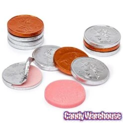 Bee International Silver And Copper Foiled Bubble Gum Coins: 100-Piece Bag -Candy Store bee international silver and copper foiled bubble gum coins 100 piece bag candy warehouse 4 a66f8f3c ae69 41f4 897b 802fd73613b5