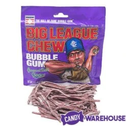 Big League Chew Bubble Gum Packs - Grape: 12-Piece Box 10 Big League Chew Bubble Gum Packs - Grape: 12-Piece Box -Candy Store big league chew bubble gum packs grape 12 piece box candy warehouse 4