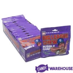 Big League Chew Bubble Gum Packs - Grape: 12-Piece Box 11 Big League Chew Bubble Gum Packs - Grape: 12-Piece Box -Candy Store big league chew bubble gum packs grape 12 piece box candy warehouse 5