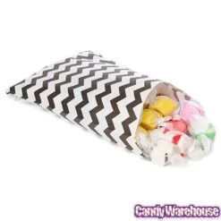 Black Chevron Stripe Candy Bags: 25-Piece Pack -Candy Store black chevron stripe candy bags 25 piece pack candy warehouse 3