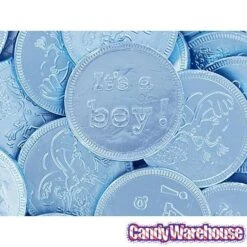 Blue Foiled Baby Boy Milk Chocolate Coins: 1LB Bag -Candy Store blue foiled baby boy milk chocolate coins 1lb bag candy warehouse 4 c9236fca 1cc5 43bc a9f9 06edbae5cc8b