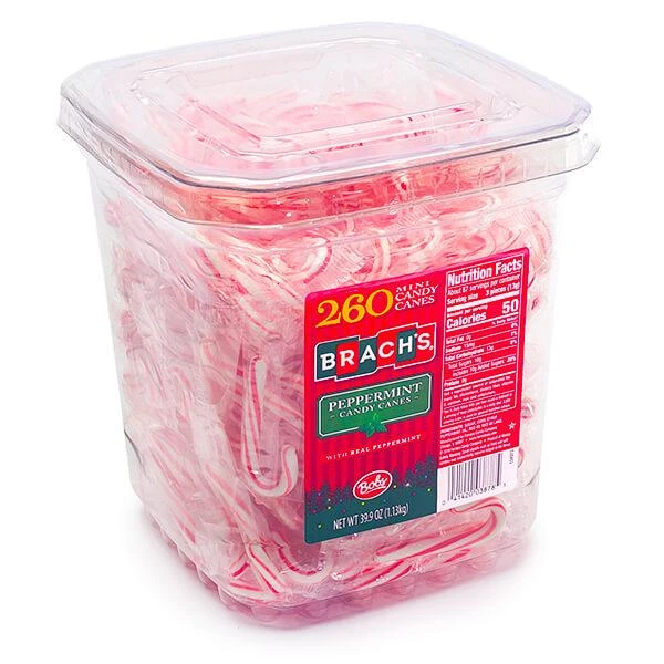 Bobs Sweet Stripes Mini Peppermint Candy Canes: 260-Piece Tub 3 Bobs Sweet Stripes Mini Peppermint Candy Canes: 260-Piece Tub