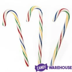 Bobs Sweet Stripes Rainbow Cherry Candy Canes: 12-Piece Box -Candy Store bobs sweet stripes rainbow cherry candy canes 12 piece box candy warehouse 3