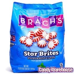Brach's Peppermint Star Brites Mints Candy: 300-Piece Bag -Candy Store brach s peppermint star brites mints candy 300 piece bag candy warehouse 3
