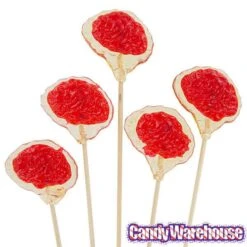 Brain Hard Candy Lollipops: 12-Piece Bag -Candy Store brain hard candy lollipops 12 piece bag candy warehouse 4