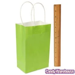 Candy Bags With Handles - Lime Green: 12-Piece Pack -Candy Store candy bags with handles lime green 12 piece pack candy warehouse 3