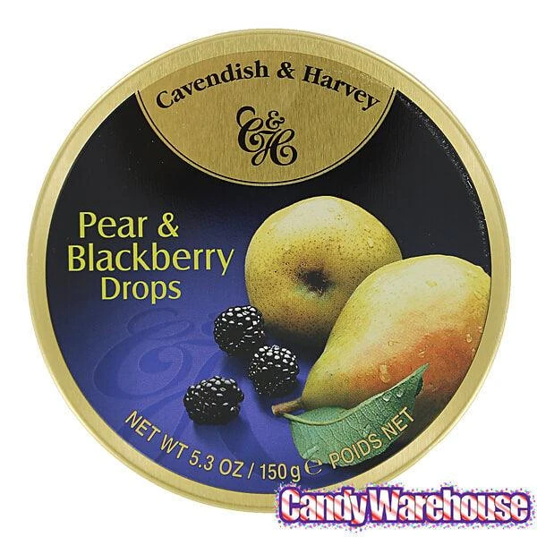 Cavendish & Harvey Hard Candy Drops Tins - Pear & Blackberry: 12-Piece Box 5 Cavendish & Harvey Hard Candy Drops Tins - Pear & Blackberry: 12-Piece Box - Image 3