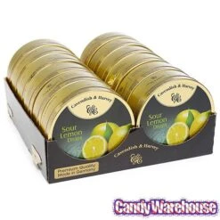 Cavendish & Harvey Hard Candy Drops Tins - Sour Lemon: 12-Piece Box -Candy Store cavendish and harvey hard candy drops tins sour lemon 12 piece box candy warehouse 3