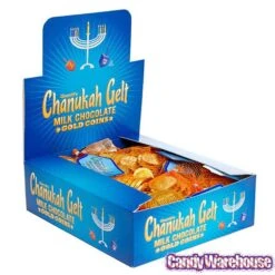 Chanukah Gelt Milk Chocolate Gold Coins In Mesh Bags: 18-Piece Box 10 Chanukah Gelt Milk Chocolate Gold Coins In Mesh Bags: 18-Piece Box -Candy Store chanukah gelt milk chocolate gold coins in mesh bags 18 piece box candy warehouse 4