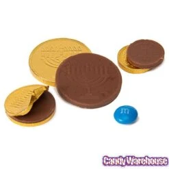 Chanukah Gelt Milk Chocolate Gold Coins In Mesh Bags: 18-Piece Box 11 Chanukah Gelt Milk Chocolate Gold Coins In Mesh Bags: 18-Piece Box -Candy Store chanukah gelt milk chocolate gold coins in mesh bags 18 piece box candy warehouse 5