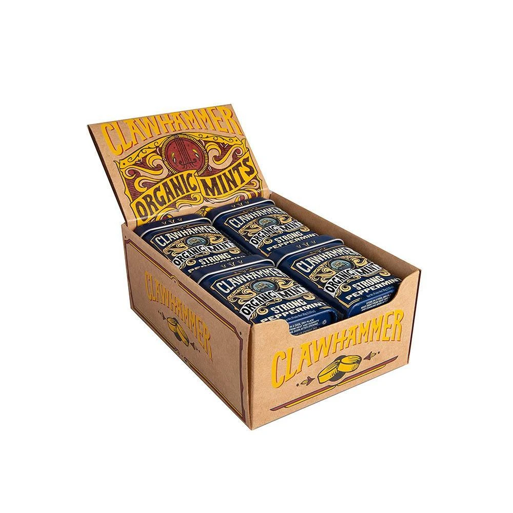 Clawhammer Organic Mint Tins - Strong Peppermint: 12-Piece Box 4 Clawhammer Organic Mint Tins - Strong Peppermint: 12-Piece Box - Image 2