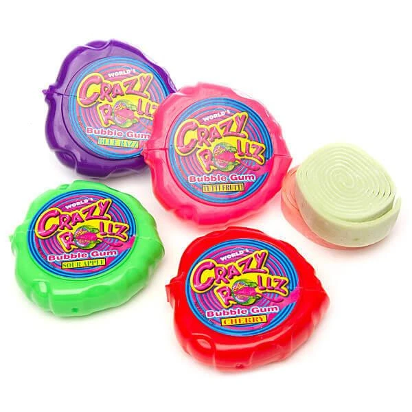 Crazy Rollz Bubble Gum Rolls: 24-Piece Box 3 Crazy Rollz Bubble Gum Rolls: 24-Piece Box