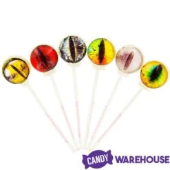 Creature Eyes Lollipops: 6-Piece Gift Pack -Candy Store creature eyes lollipops 6 piece gift pack candy warehouse 6
