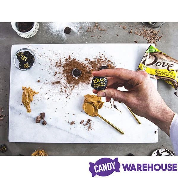 Dove Dark Chocolate Peanut Butter Squares: 28-Piece Bag 4 Dove Dark Chocolate Peanut Butter Squares: 28-Piece Bag - Image 2