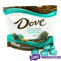 Dove Dark Chocolate Sea Salt Caramel Squares: 28-Piece Bag -Candy Store dove dark chocolate sea salt caramel squares 28 piece bag candy warehouse 5
