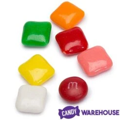 Dubble Bubble Chiclets Chewing Gum Tabs - Assorted Colors: 1.5LB Jar -Candy Store dubble bubble chiclets chewing gum tabs assorted colors 1 5lb jar candy warehouse 6