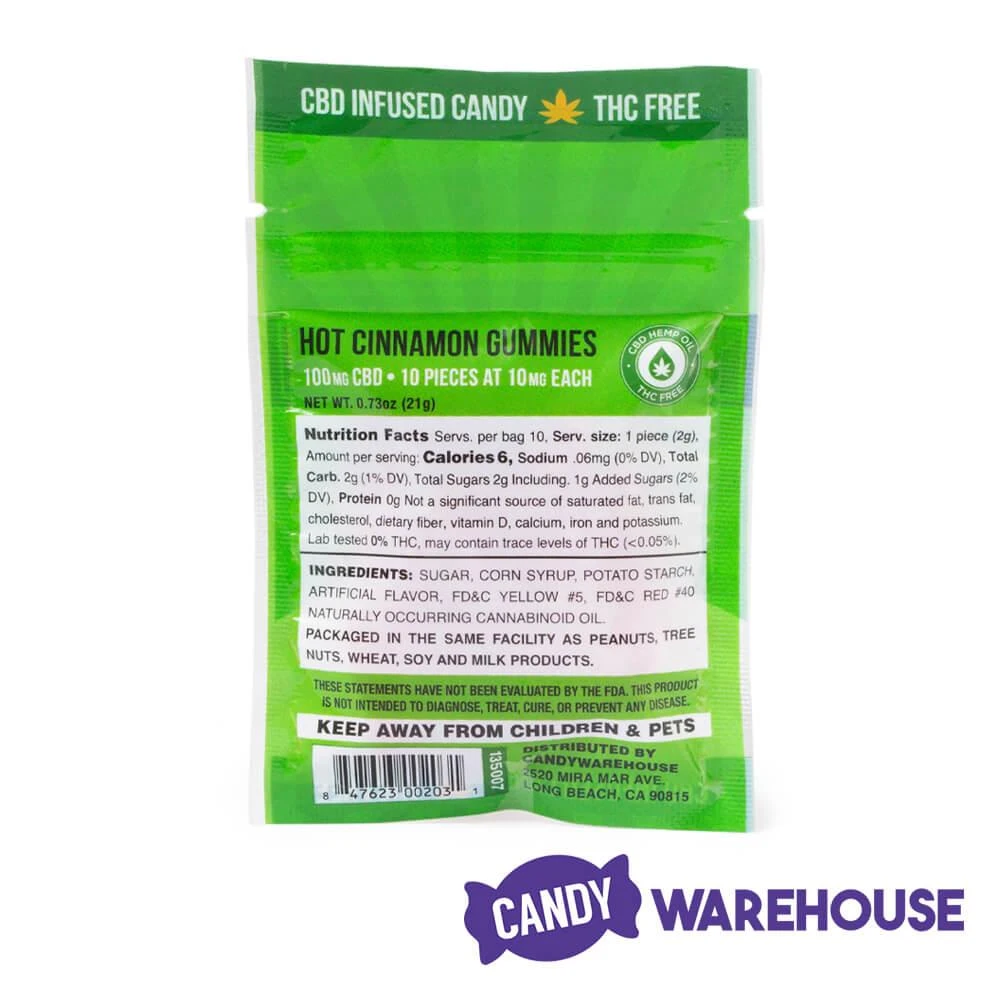 Eddy Edibles Hot Cinnamon CBD Gummies THC Free 100mg: 10 Gummy Bears 6 Eddy Edibles Hot Cinnamon CBD Gummies THC Free 100mg: 10 Gummy Bears - Image 4