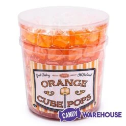 Espeez Cube Pop - Orange: 100-Piece Tub -Candy Store espeez cube pop orange 100 piece tub candy warehouse 3