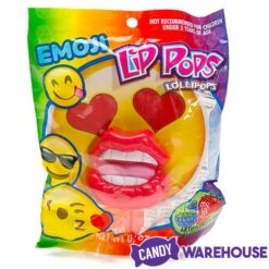Flix Candy Emoji Lip Pops Candy Packs: 12-Piece Display -Candy Store flix candy emoji lip pops candy packs 12 piece display candy warehouse 4