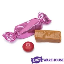 Foiled Caramel Candy - Hot Pink: 180-Piece Bag -Candy Store foiled caramel candy hot pink 180 piece bag candy warehouse 3
