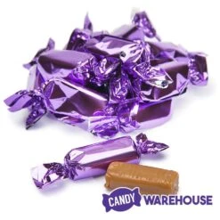 Foiled Caramel Candy - Purple: 180-Piece Bag -Candy Store foiled caramel candy purple 180 piece bag candy warehouse 5