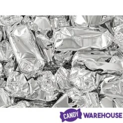 Foiled Caramel Candy - Silver: 180-Piece Bag -Candy Store foiled caramel candy silver 180 piece bag candy warehouse 5