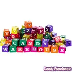 Foiled Chocolate And Hazelnut ABC Blocks Candy: 145-Piece Tub -Candy Store foiled chocolate and hazelnut abc blocks candy 145 piece tub candy warehouse 4