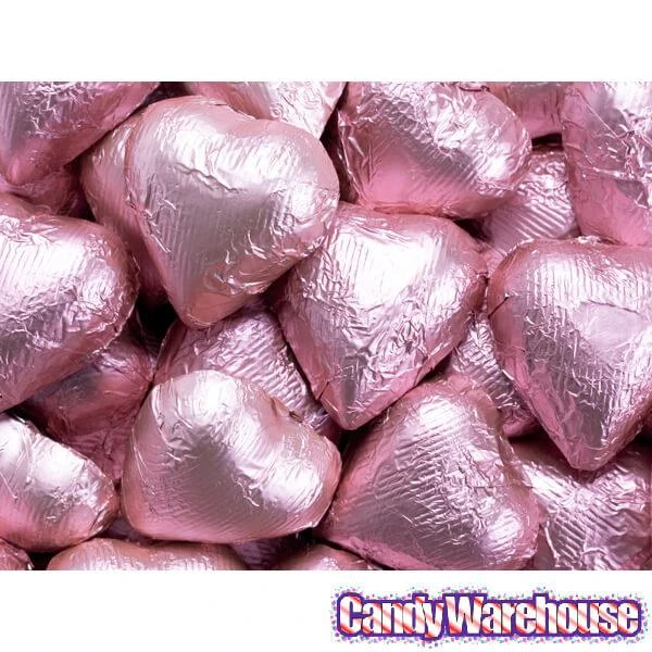 Foiled Milk Chocolate Hearts - Light Pink: 2LB Bag 4 Foiled Milk Chocolate Hearts - Light Pink: 2LB Bag - Image 2