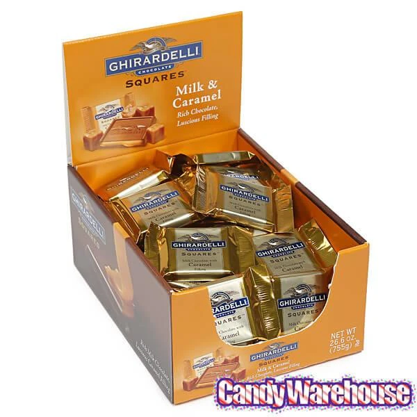 Ghirardelli Milk Chocolate With Caramel Filling Squares: 50-Piece Box 5 Ghirardelli Milk Chocolate With Caramel Filling Squares: 50-Piece Box - Image 3