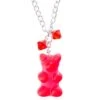 Giant Gummy Bear Necklace - Red 2 Giant Gummy Bear Necklace - Red -Candy Store giant gummy bear necklace red candy warehouse 1