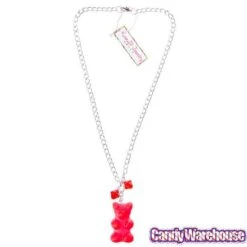 Giant Gummy Bear Necklace - Red -Candy Store giant gummy bear necklace red candy warehouse 4