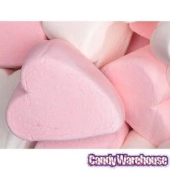 Giant Pink & White Marshmallow Hearts: 30-Piece Bag -Candy Store giant pink and white marshmallow hearts 30 piece bag candy warehouse 3