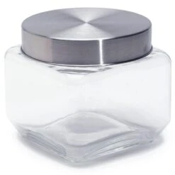 Glass Square Candy Jar With Lid - Small