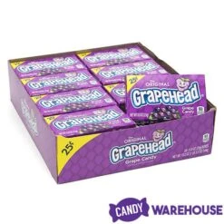 Grapehead Candy Mini Packs: 24-Piece Box -Candy Store grapehead candy mini packs 24 piece box candy warehouse 4