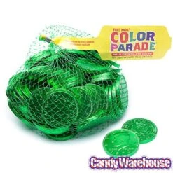 Green Foiled Milk Chocolate Coins: 1LB Bag 11 Green Foiled Milk Chocolate Coins: 1LB Bag -Candy Store green foiled milk chocolate coins 1lb bag candy warehouse 5