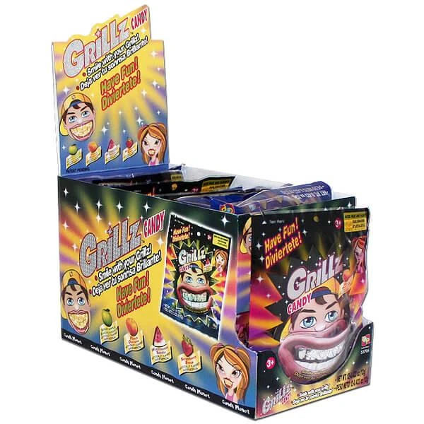 Grillz Metal Teeth Candy Packs: 12-Piece Box 4 Grillz Metal Teeth Candy Packs: 12-Piece Box - Image 2