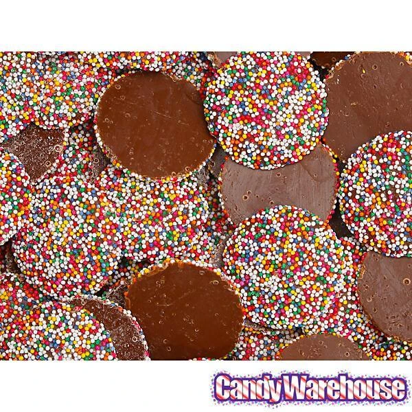 Guittard Milk Chocolate Wafers With Colored Nonpareils: 5LB Bag 5 Guittard Milk Chocolate Wafers With Colored Nonpareils: 5LB Bag - Image 3