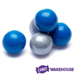 Gumballs Color Combo - Blue And Silver: 4LB Box -Candy Store gumballs color combo blue and silver 4lb box candy warehouse 4