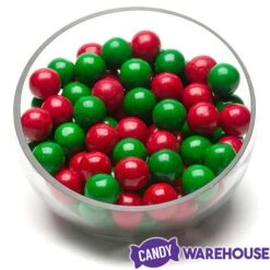 Gumballs Color Combo - Red And Green: 4LB Box -Candy Store gumballs color combo red and green 4lb box candy warehouse 3