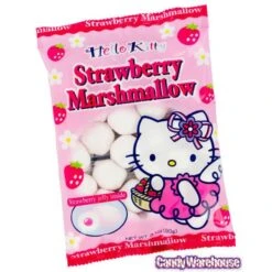 Hello Kitty Strawberry Marshmallow Candy: 25-Piece Bag -Candy Store hello kitty strawberry marshmallow candy 25 piece bag candy warehouse 3
